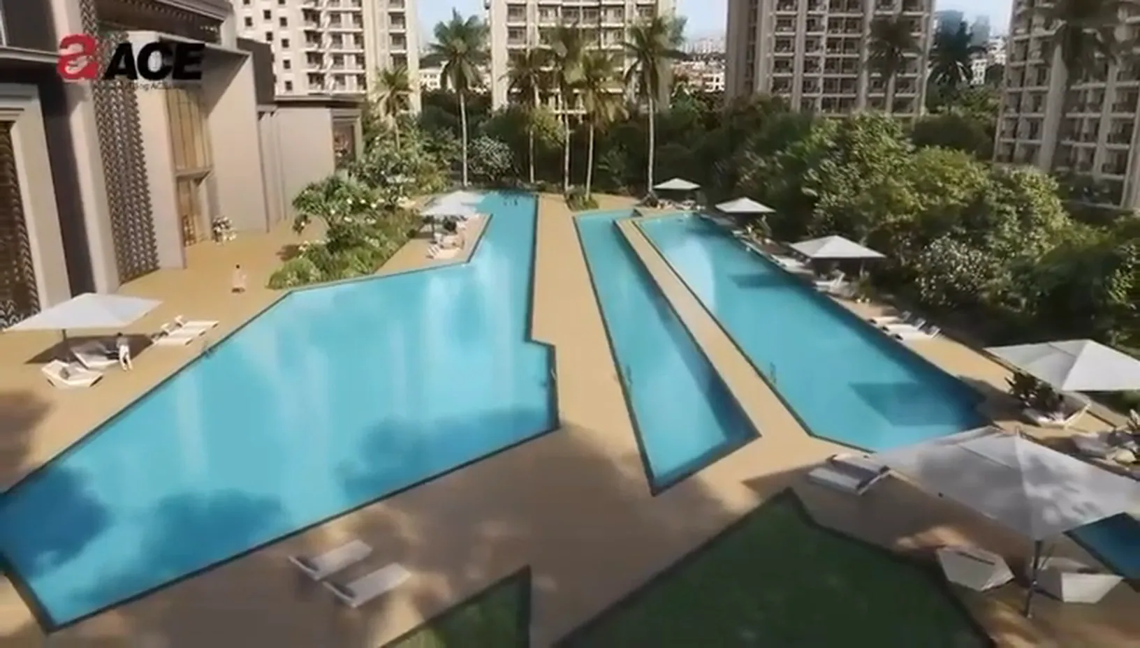 ACE Arte: the swimming pool from above